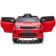 Masinuta electrica chipolino suv land rover discovery cu scaun din piele si roti eva red hubeljlrd223re