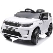 Masinuta electrica chipolino suv land rover discovery cu scaun din piele si roti eva white hubeljlrd221wh