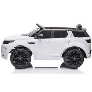 Masinuta electrica chipolino suv land rover discovery cu scaun din piele si roti eva white hubeljlrd221wh