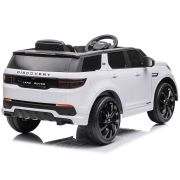 Masinuta electrica chipolino suv land rover discovery cu scaun din piele si roti eva white hubeljlrd221wh