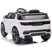 Masinuta electrica chipolino suv land rover discovery cu scaun din piele si roti eva white hubeljlrd221wh