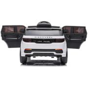 Masinuta electrica chipolino suv land rover discovery cu scaun din piele si roti eva white hubeljlrd221wh