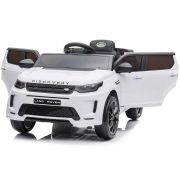 Masinuta electrica chipolino suv land rover discovery cu scaun din piele si roti eva white hubeljlrd221wh