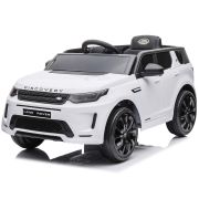 Masinuta electrica chipolino suv land rover discovery cu scaun din piele si roti eva white hubeljlrd221wh