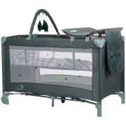 Patut pliabil cu saltea de infasat chipolino luna pastel green hubkosilu244pg