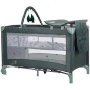 Patut pliabil cu saltea de infasat chipolino luna pastel green hubkosilu244pg