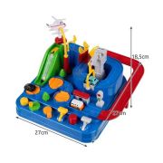 Pista de curse cu obstacole, 4 masinute si helicopter Kruzzel MY18259 BBJMY18259_Initiala