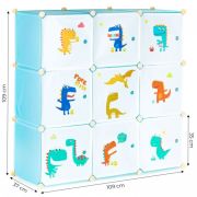 Raft modular cu 9 compartimente pentru camera copilului ecotoys 09a edeedipjjcbs0009-09a