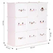 Raft modular cu 9 compartimente pentru camera copilului ecotoys 09c edeedipjjcbs0009-09c