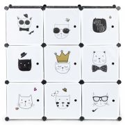 Raft modular cu 9 compartimente pentru camera copilului ecotoys 09d edeedipjjcbs0009-09d