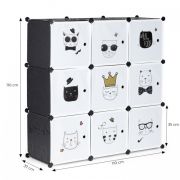 Raft modular cu 9 compartimente pentru camera copilului ecotoys 09d edeedipjjcbs0009-09d