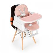 Scaun de masa 3 in 1 pentru copii ecotoys ha-009 - roz edeediha-009pink