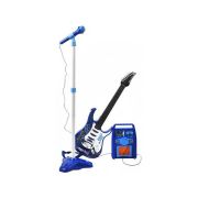 Set chitara, amplificator si microfon 72 x 24 cm Kruzzel MY18260 BBJMY18260_Albastru
