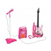Set chitara, amplificator si microfon 72 x 24 cm Kruzzel MY18260 BBJMY18260_Roz
