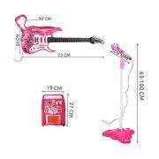 Set chitara, amplificator si microfon 72 x 24 cm Kruzzel MY18260 BBJMY18260_Roz