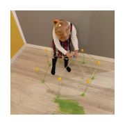 Set constructie 3D cort, cu paie si conectori, 100buc Iso Trade MY18257 BBJMY18257_Verde