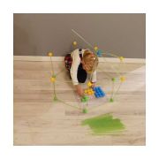 Set constructie 3D cort, cu paie si conectori, 100buc Iso Trade MY18257 BBJMY18257_Verde