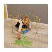 Set constructie 3D cort, cu paie si conectori, 100buc Iso Trade MY18257 BBJMY18257_Verde