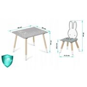 Set de masa cu doua scaune pentru copii ricokids rc-847 edeedi7847