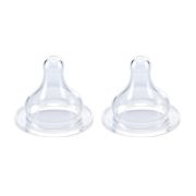 Set 2 tetine silicon pentru biberon cu gat larg debit variabil 0 - 18 LUNI DNBTHE1786