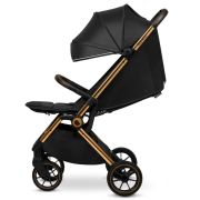 Carucior sport, Lionelo, Cloe, Cu accesorii, Cadru din aluminiu, Pana la 22 kg, Usor, Pliere compacta pentru avion, cu o singura mana, Ideal pentru toate tipurile de suprafete, 6 luni+, Black Onyx BYNLO-CLOE_BLACK_ONYX