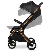 Carucior sport, Lionelo, Cloe, Cu accesorii, Cadru din aluminiu, Pana la 22 kg, Usor, Pliere compacta pentru avion, cu o singura mana, Ideal pentru toate tipurile de suprafete, 6 luni+, Black Onyx BYNLO-CLOE_BLACK_ONYX