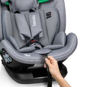 Scaun auto, Lionelo, Lavender I-size, Isofix, Cu centura TopTether, Cu spatar inclinabil in 5 pozitii, Cu tetiera reglabila in 13 pozitii, Instalare cu fata inainte, 9-36 Kg, 76-150 cm, Conform cu ECE R129, Gri BYNLO-LAVENDER_I-SIZE_GREY_STONE