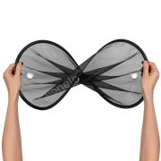Set 2 parasolare auto, Lionelo, Sunshade, Universal, Cu ventuze, Include saculet depozitare, 44x38 cm, Negru BYNLO-SUNSHADE_BLACK