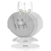 Balansoar, Lionelo, Iris, 2 in 1, Rotire 360 grade, Electric, Cu 3 moduri de leganare, Cu 5 trepte de viteza, Cu 3 pozitii de inclinare, Pana la 9 kg, Gri BYNLO-IRIS_GREY_CONCRETE