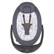 Balansoar si sezlong, Lionelo, Ralf, 2 in 1, Electric, Cu telecomanda si cablu USB, Cu miscare laterala de balansare si 5 niveluri diferite de viteza, Cu 12 melodii, Gri/Alb BYNLO-RALF_GREY_WHITE