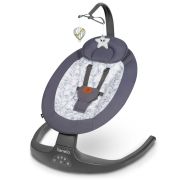 Balansoar si sezlong, Lionelo, Ralf, 2 in 1, Electric, Cu telecomanda si cablu USB, Cu miscare laterala de balansare si 5 niveluri diferite de viteza, Cu 12 melodii, Gri/Alb BYNLO-RALF_GREY_WHITE
