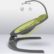 Balansoar si sezlong, Lionelo, Ralf, 2 in 1, Electric, Cu telecomanda si cablu USB, Cu miscare laterala de balansare si 5 niveluri diferite de viteza, Cu 12 melodii, Gri/Alb BYNLO-RALF_GREY_WHITE