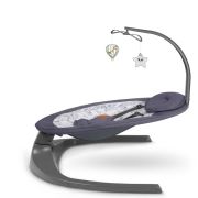 Balansoar si sezlong, Lionelo, Ralf, 2 in 1, Electric, Cu telecomanda si cablu USB, Cu miscare laterala de balansare si 5 niveluri diferite de viteza, Cu 12 melodii, Gri/Alb BYNLO-RALF_GREY_WHITE