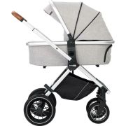 Carucior 3 in 1, FreeON, Joy, Reversibil, Cu cadru din aluminiu, Scoica auto, Husa picioare, Geanta mamici si accesorii, Conform cu standardele europene de securitate R129, Gri BYN49676