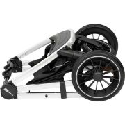 Carucior 3 in 1, FreeON, Joy, Reversibil, Cu cadru din aluminiu, Scoica auto, Husa picioare, Geanta mamici si accesorii, Conform cu standardele europene de securitate R129, Gri BYN49676