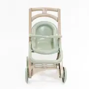 Carucior pentru papusa MyKids 0122/01eco Beige-Turquoise 00086916