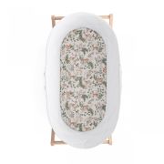 Cearsaf Din Bumbac Cu Elastic Pe Contur Pentru Landou Si Cosulete, Animals Garden Pjb20244