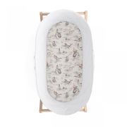 Cearsaf Din Bumbac Cu Elastic Pe Contur Pentru Landou Si Cosulete, Ocean Pjb484111