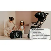 Geanta pentru mamici, Lionelo, Ida, Golden Moments, Editie limitata, Cu multiple compartimente, Negru BYNLO-IDA_GOLDEN_MOMENTS