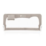 Protectie laterala pat, Lionelo, Hanna, Cu buzunar accesorii, 150x66 cm, Conform cu standardul european de securitate BS7072, Bej BYNLO-HANNA_BEIGE_MELANGE