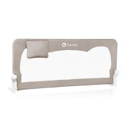 Protectie laterala pat, Lionelo, Hanna, Cu buzunar accesorii, 150x66 cm, Conform cu standardul european de securitate BS7072, Bej BYNLO-HANNA_BEIGE_MELANGE