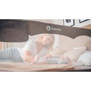 Protectie laterala pat, Lionelo, Hanna, Cu buzunar accesorii, 150x66 cm, Conform cu standardul european de securitate BS7072, Bej BYNLO-HANNA_BEIGE_MELANGE