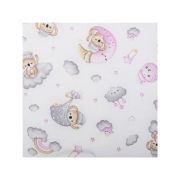 Salteluta pliabila, New Baby, Standard, Pentru patut, Cu geanta de transport inclusa, Cu husa detasabila din bumbac, Din spuma, 120x60x5 cm, 0 luni+, Koala Pink BYN55554