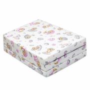 Salteluta pliabila, New Baby, Standard, Pentru patut, Cu geanta de transport inclusa, Cu husa detasabila din bumbac, Din spuma, 120x60x5 cm, 0 luni+, Koala Pink BYN55554