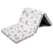 Salteluta pliabila, New Baby, Standard, Pentru patut, Cu geanta de transport inclusa, Cu husa detasabila din bumbac, Din spuma, 120x60x5 cm, 0 luni+, Koala Pink BYN55554