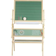 Tablita magnetica, Free2Play, 2 in 1, Cu litere si cifre magnetice, Din lemn, Conform cu standardul european de securitate EN71/123, 3 ani+, Multicolor BYN80609