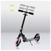 Trotineta, Lionelo, Luca, Pentru copii sau adulti, Ultrapliabila, Pana la 100 Kg, Conform cu standardul european de securitate EN14619, Roz BYNLO-LUCA_BLACK_CARBON_PINK