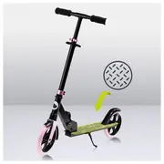 Trotineta, Lionelo, Luca, Pentru copii sau adulti, Ultrapliabila, Pana la 100 Kg, Conform cu standardul european de securitate EN14619, Roz BYNLO-LUCA_BLACK_CARBON_PINK
