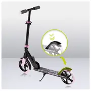 Trotineta, Lionelo, Luca, Pentru copii sau adulti, Ultrapliabila, Pana la 100 Kg, Conform cu standardul european de securitate EN14619, Roz BYNLO-LUCA_BLACK_CARBON_PINK