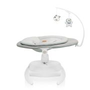 Balansoar, Lionelo, Mell, 2 in 1, Rotire 360 grade, Electric, Cu 3 moduri de leganare, Cu 5 trepte de viteza, Cu 3 pozitii de inclinare, Cu timer, 12 melodii si 2 sunete ale naturii, Pana la 9 kg, Bej BYNLO-MELL_BEIGE_SAND